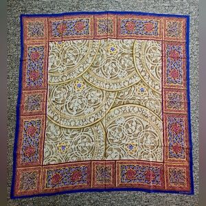 Ellen Tracy Stars & Scrollwork Square Silk Scarf